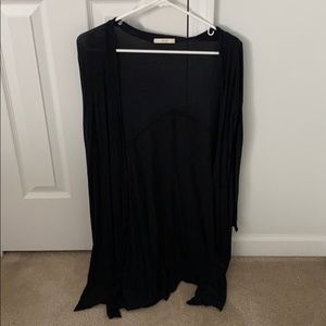 Black duster sweater